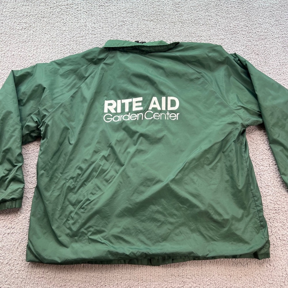 Vintage Auburn Sportswear Rite Aid Garden Center Coach Jacket Green XL 201A